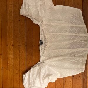 Women's Puff Cap Sleeve
Eyelet Corset Top - Wild Fable